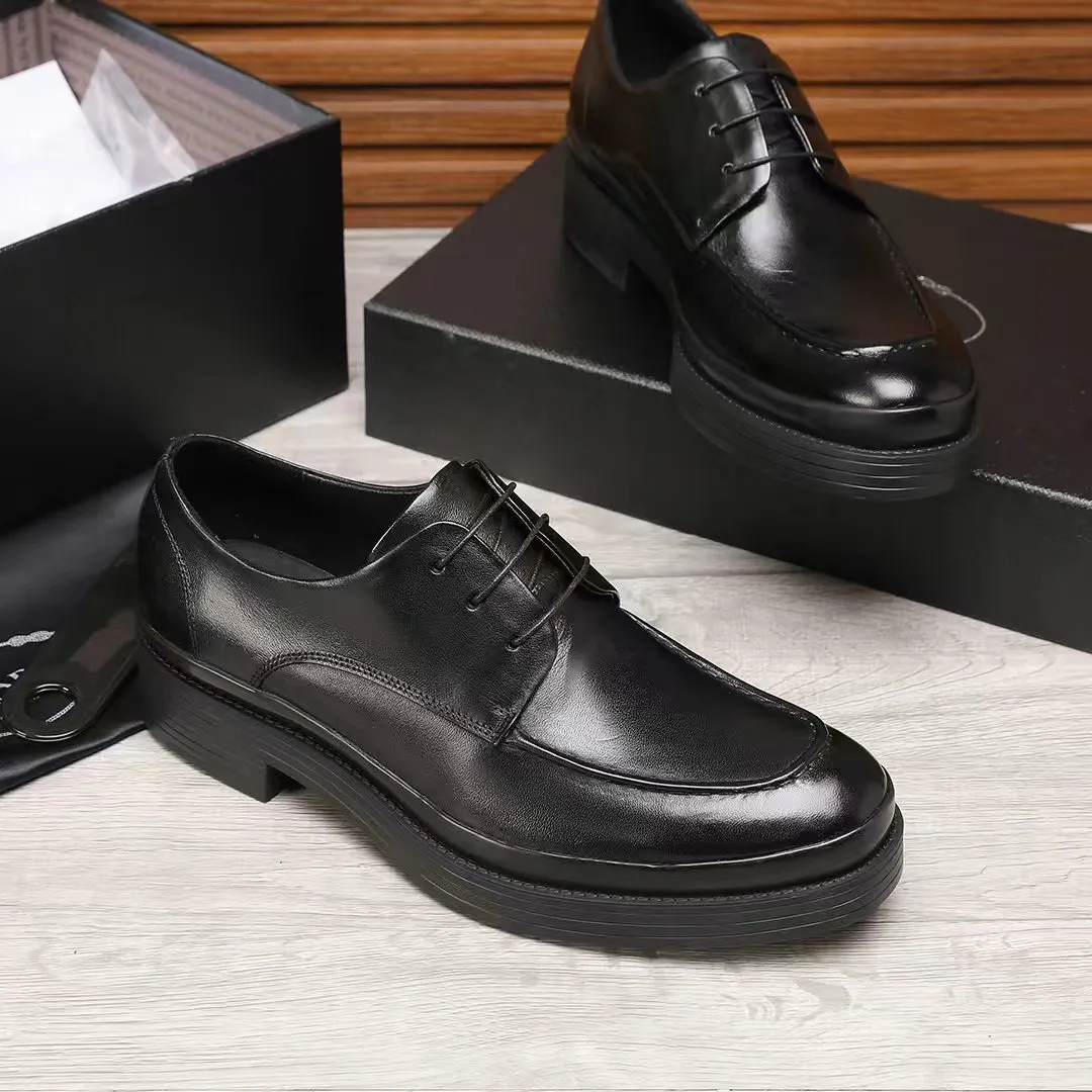 Men's shoes 💰540 💰💰🎩🎩【Prada】Counter 1:1⬆️original reproduction, absolute quality🆗original outsole, high-quality imported rubber, wear-resistant and non-slip, never degummed, upper material: imported first-layer cowhide➕anti-slip foam outsole, official website material, inner material: water-dyed 🐂leather lining, optional! Code number 38-45